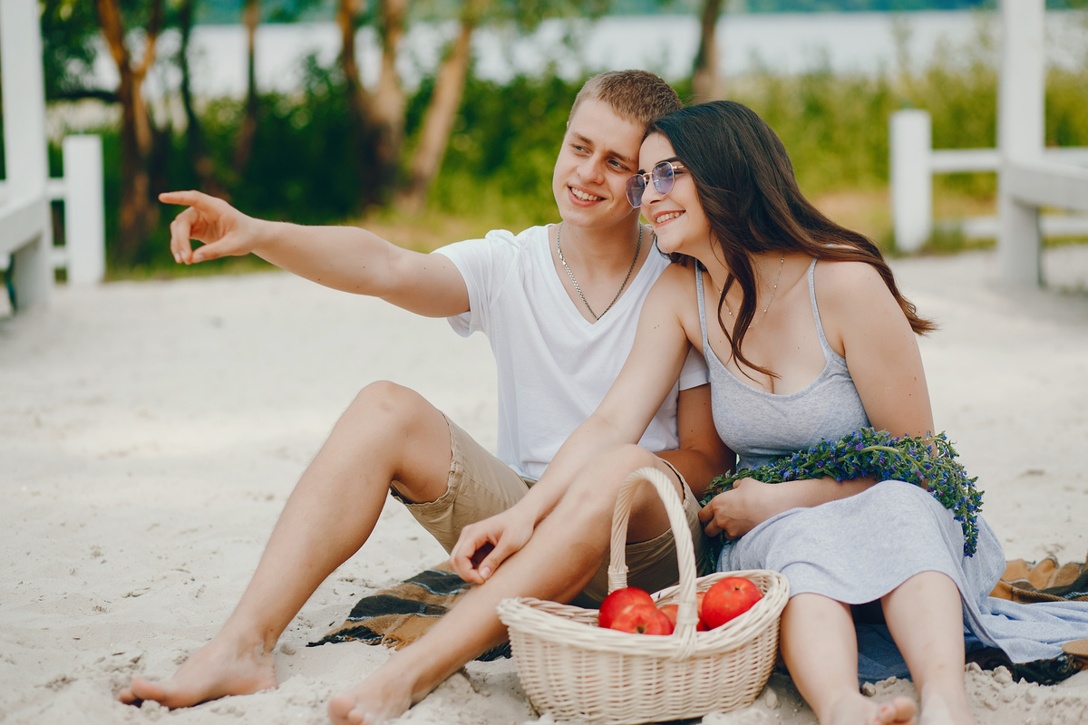 A couple enjoying a relaxed afternoon together
